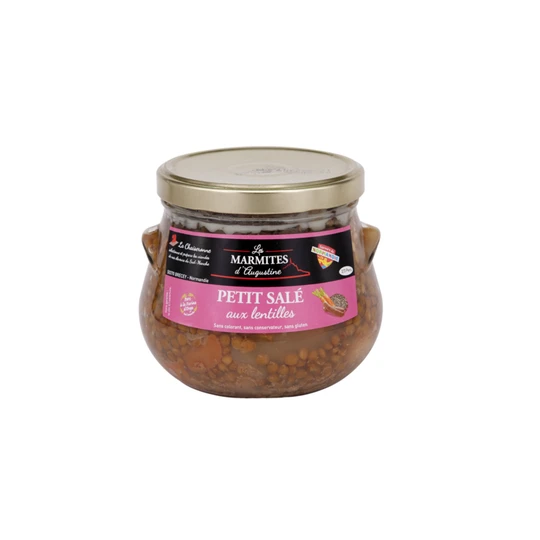 Petit salé aux lentilles sans gluten en bocal