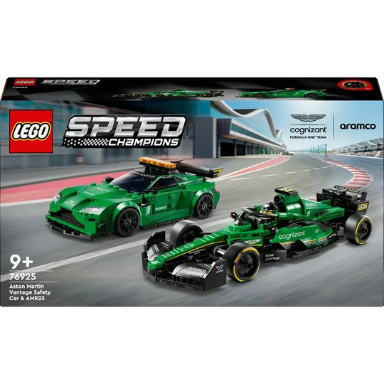 Speed Champions 76925 - Aston Martin Safety Car & AMR23, Set de Construction - Inclut Deux Minifigurines et 2 Répliques de Véhicules