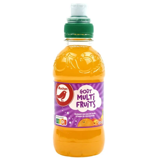 Boisson aux jus de fruits à base de concentrés goût multi fruits