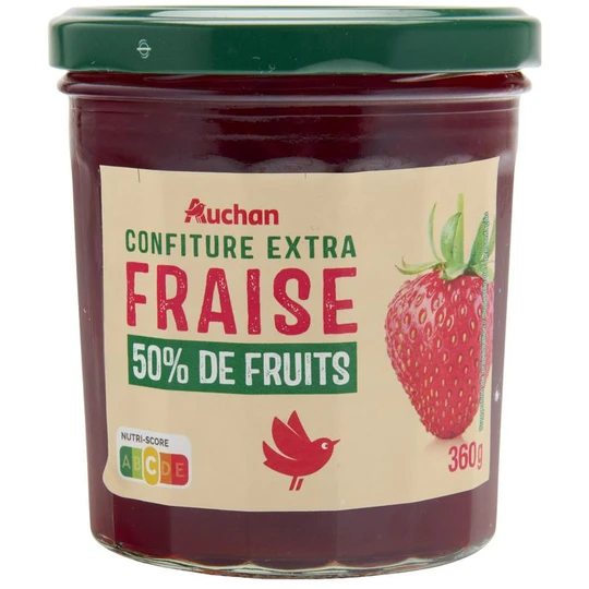 Confiture extra de fraise 50% de fruits