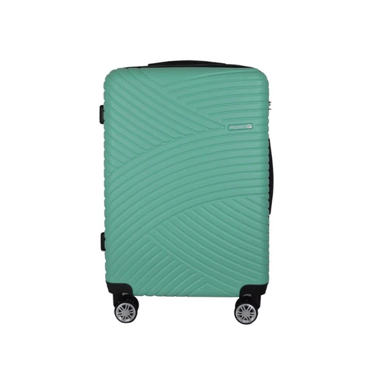 Valise rigide extensible ABS bleu - 8 roues - 75x50x30cm - Ginko