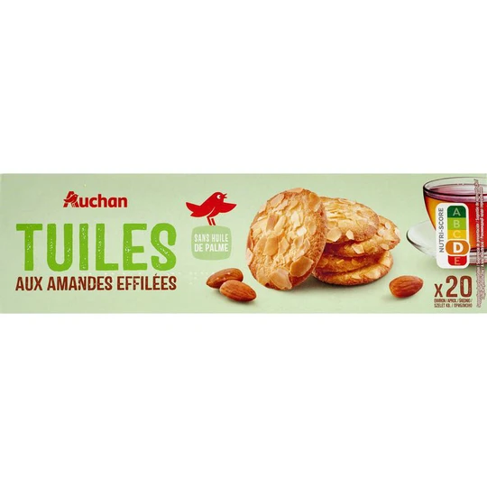 Tuiles aux amandes sans huile de palme