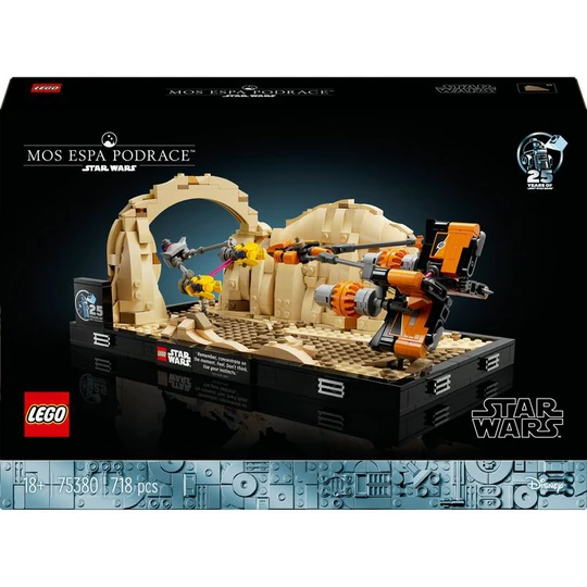 Star Wars 75380 - La Menace Fantôme Diorama de la Course de Podracers de Mos Espa - Maquette à Construire - Set de Collection à Offrir aux Adultes - Inclut le Podracer d'Anakin Skywalker