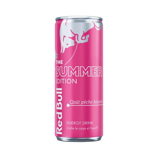 Boisson énergisante goût pêche blanche Summer Edition