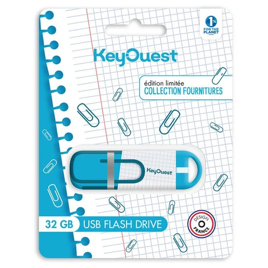 Clé USB 32Go Trombone Bleu