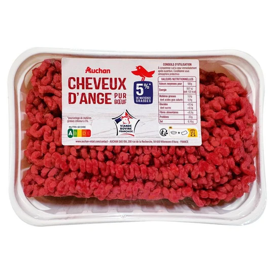 Cheveux d'ange pur bœuf 5%MG