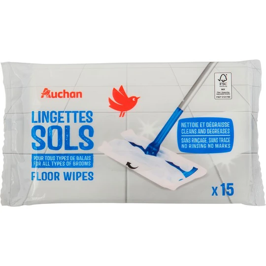 Lingettes nettoyantes sols