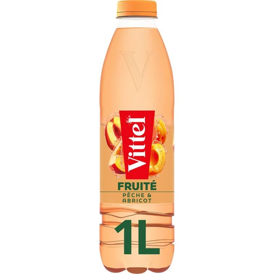 Eau minérale naturelle plate aromatisée pêche & abricot