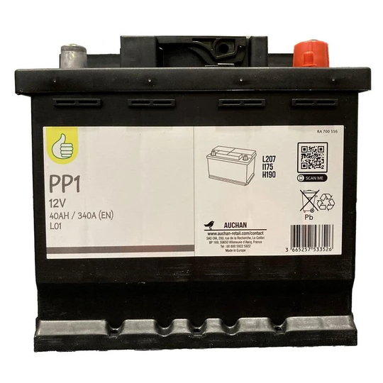 Batterie PP1 L1 340A 40AH