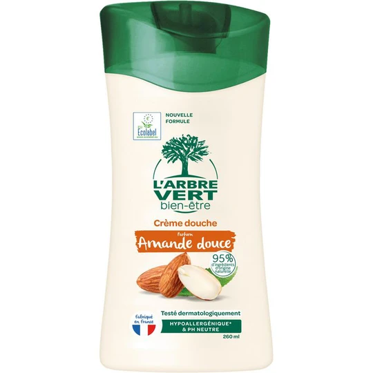Crème douche parfum amande douce