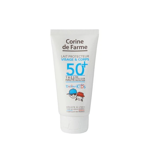 Lait protecteur solaire visage & corps enfants résiste à l'eau SPF50+ UVA UVB