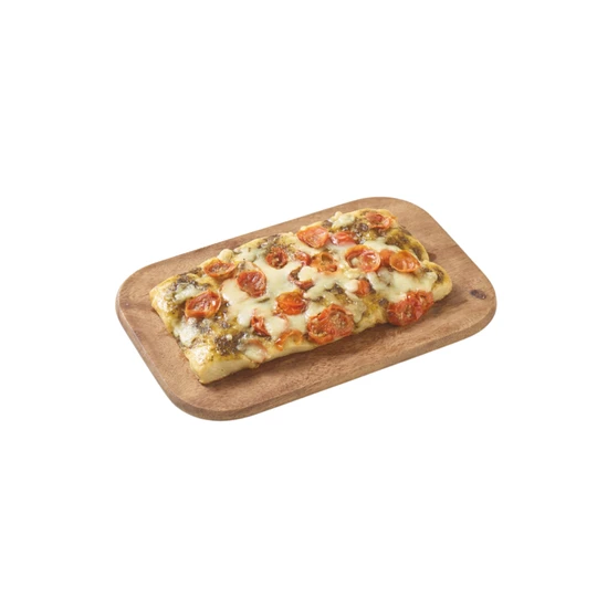 Focaccia tomate pesto mozzarella