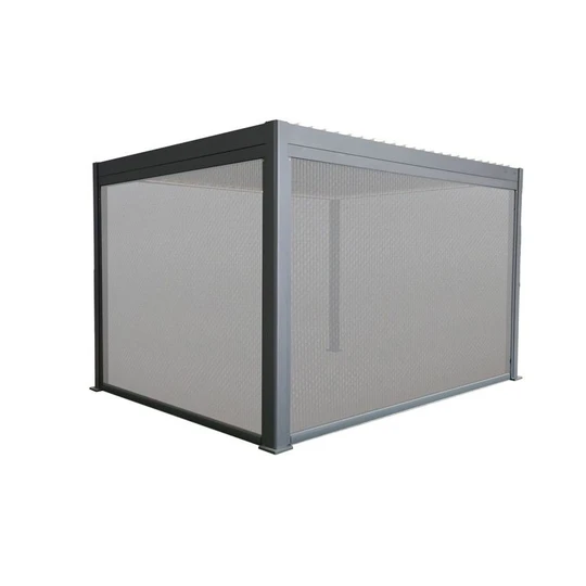 Rideau store manuel 3M pour pergola bioclimatique LAVANDE - Gris