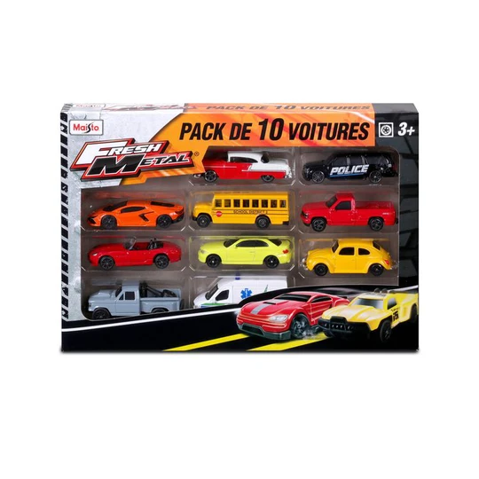 Pack 10 voitures Fresh métal