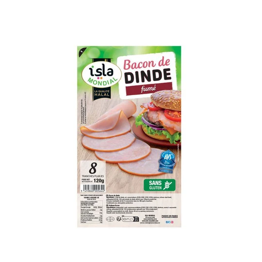 Bacon de dinde fumé halal