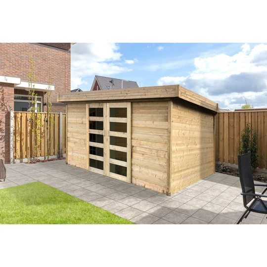 Abri de jardin bois - traité autoclave - 11,4m² - MALMO
