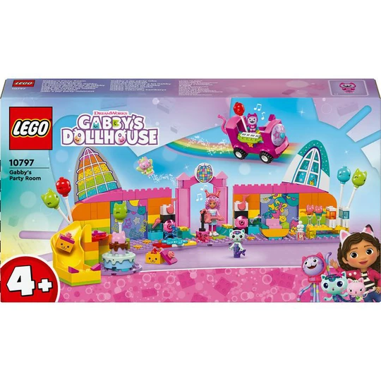 Gabby et la Maison Magique 10797 - Le Miaousic-hall de Gabby - Jouet avec un DJ, Incluant un Toboggan et des Figurines d'Animaux - Jeu de Rôle pour les Enfants Filles et Garçons dès 4 Ans