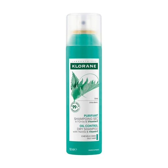 Purifiant shampoing sec à l'ortie & vitamine E cheveux gras
