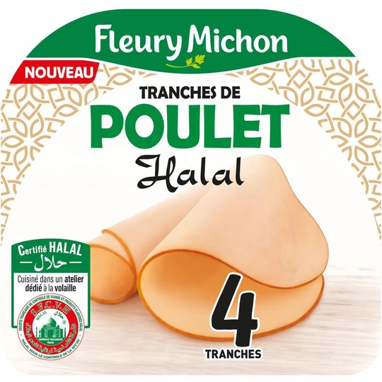 Tranches de poulet halal