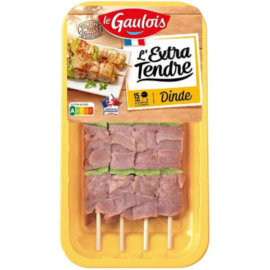 L'extra tendre brochettes de dinde