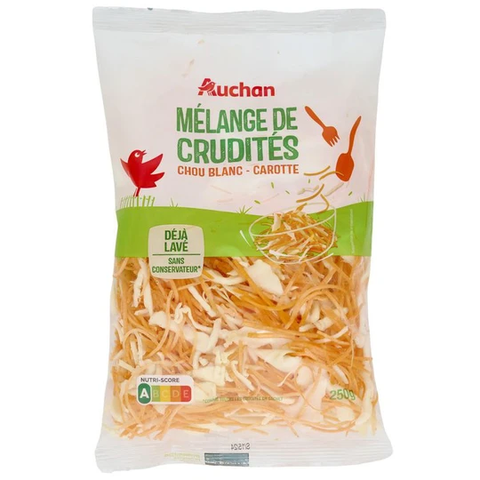 Mélange de crudités chou blanc carotte