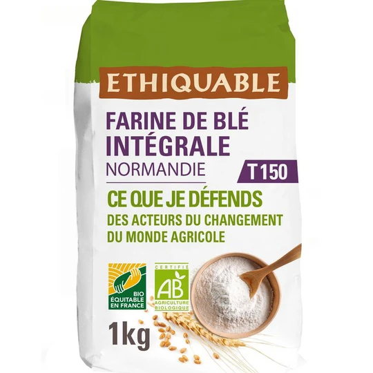 Farine de blé intégrale bio T150