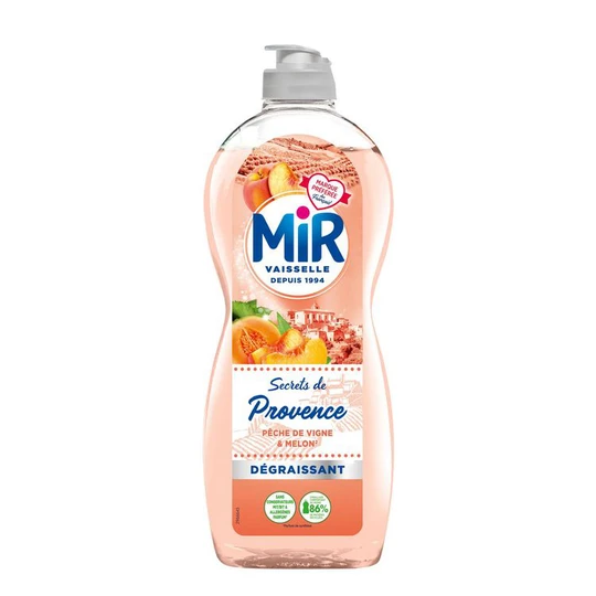 Liquide vaisselle dégraissant secrets de Provence à la pêche de vigne et melon