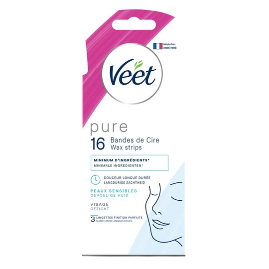 Pure Bandes de cire visage peaux sensibles