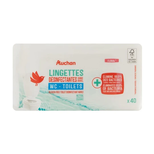 Lingettes WC désinfectantes sans javel