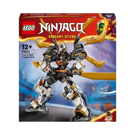 Ninjago 71821 - Le dragon Titan de Cole - Set d'Aventures Pour Garçons et Filles - Jouet de Construction Robot Ninja avec 1 Minifigurine