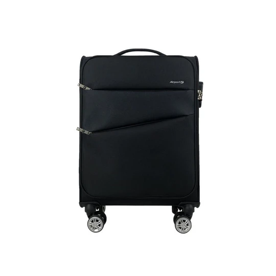 Valise cabine souple noire Perfeckto 55x35x20cm