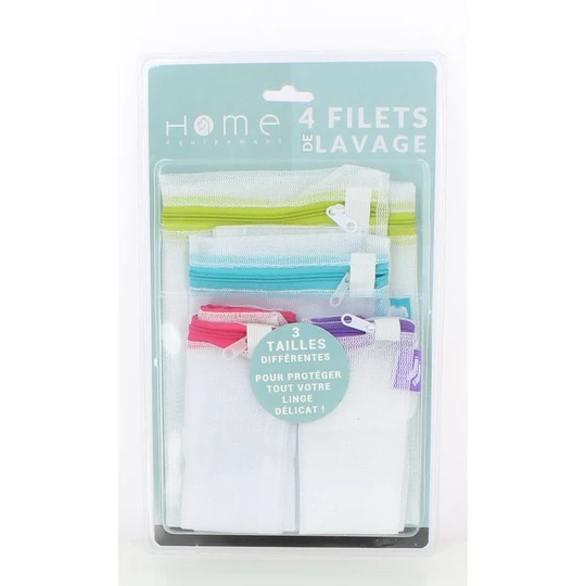 Lot de 4 Filets de lavage 92009 Blanc