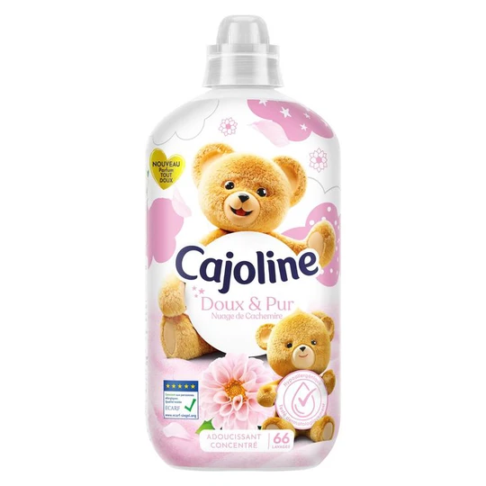 Assouplissant liquide doux et pur nuage de cachemire