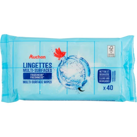 Lingettes multi-surfaces fraîcheur