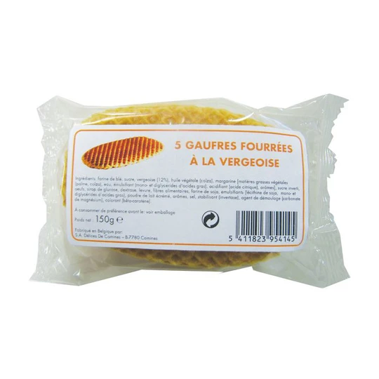 Gaufres fourrés vergeoise