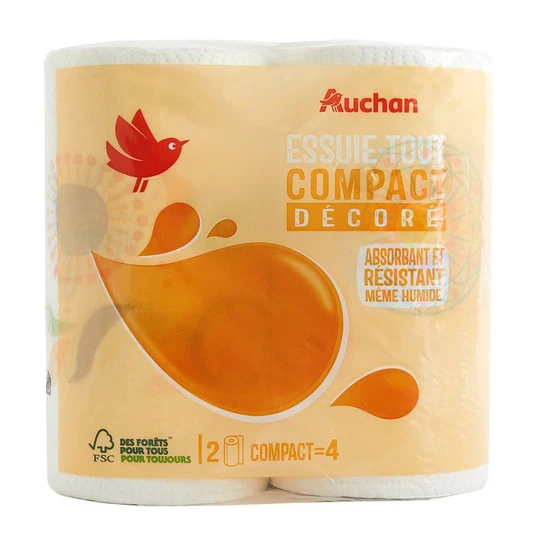 Essuie-tout compact décoré