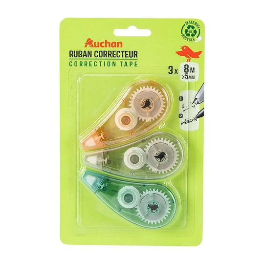 Lot de 3 rubans correcteurs 5mm x 8m