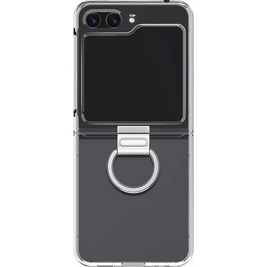 Coque avec anneau pour Samsung Z Flip 5 - Transparent