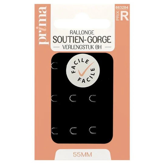 Rallonge soutien-gorge noir 55mm