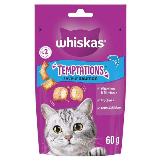 Temptations Friandises saveur saumon pour chat adulte