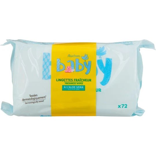 Lingettes fraicheur à l'aloe vera
