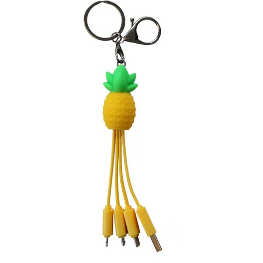 Câble USB-A/Micro USB/USB-C/Lightning Ananas Yello Koko
