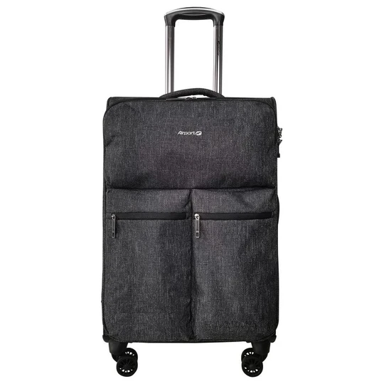 Valise souple noire Poly Soft 65x40x25cm