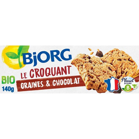Biscuits croquants graines et chocolat