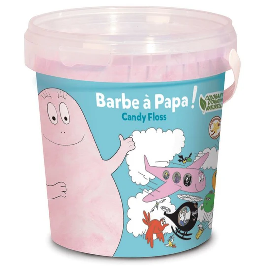 Barbe à papa parfum vanille en pot