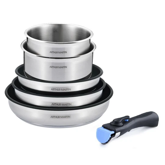Batterie de cuisine aluminium 8 pièces tous feux dont induction
