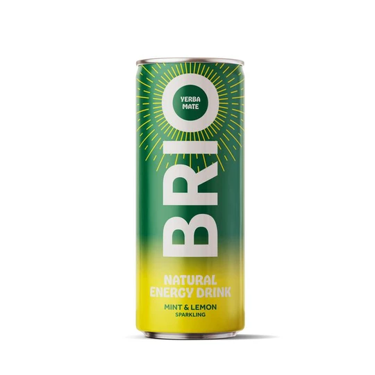 Boisson énergisante gazeuse aromatisée aux extrait de maté vert menthe & citron bio