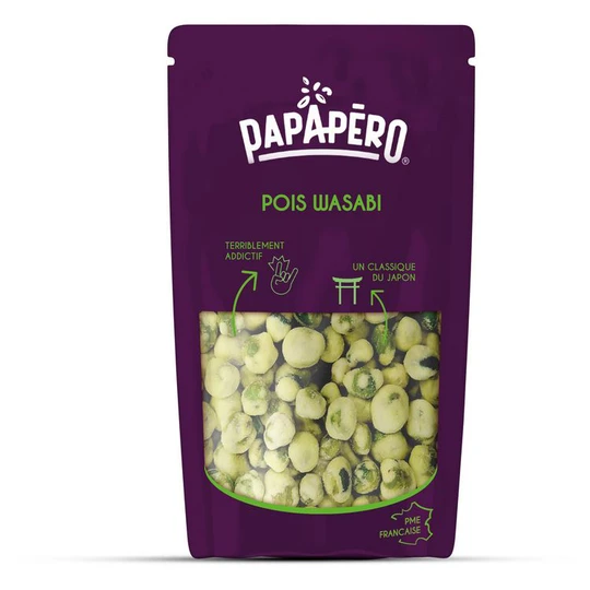 Biscuits apéritifs à base de pois wasabi