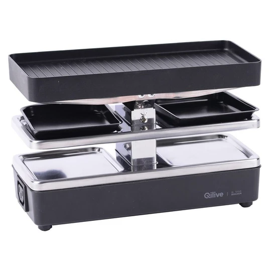 Appareil à raclette extensible 2 personnes 146356 - Noir