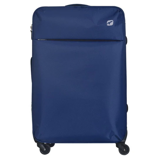 Grande Valise souple 75cm 4 roues FLYLINE bleu fonce
